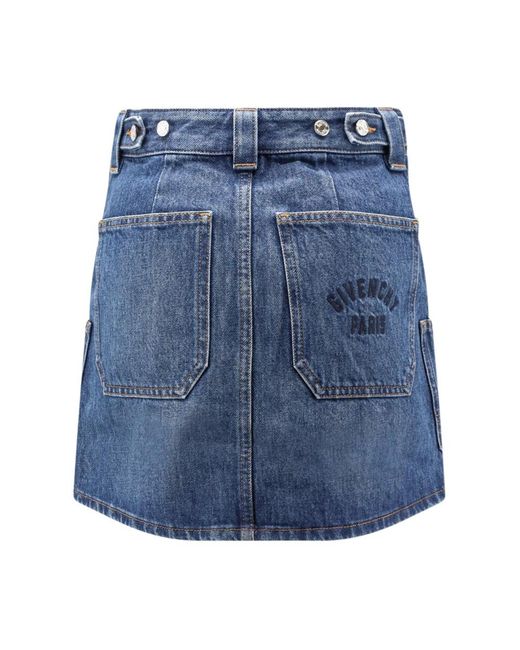 Givenchy Blue Denim Skirts
