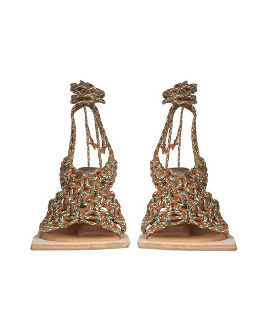 Miista Metallic High Heel Sandals