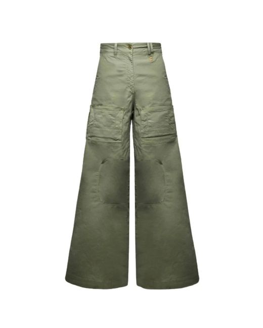 Aeronautica Militare Green Wide Trousers