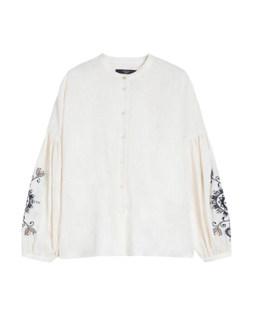Weekend by Maxmara Overhemden ,Katoen Ilex Shirt in het White