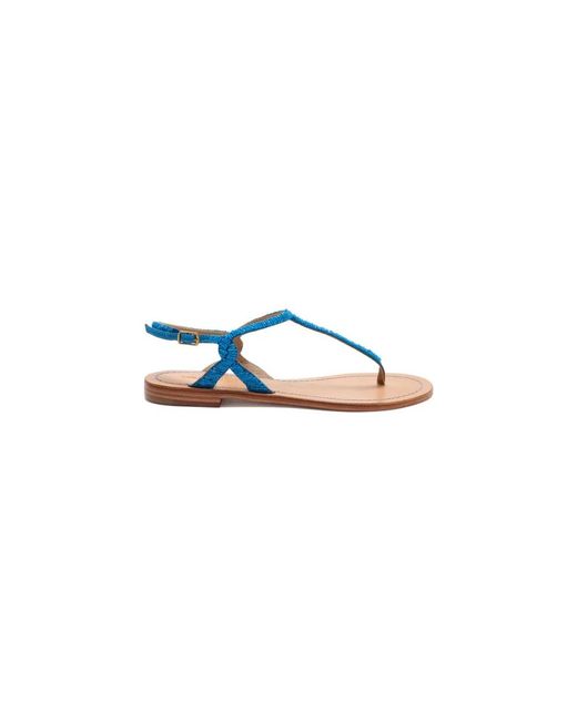 Maliparmi Blue Flat Sandals