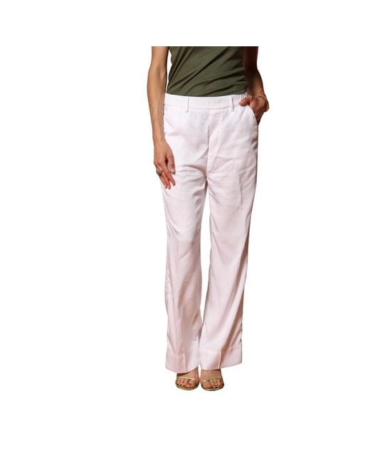 Wide Trousers Mason's de color White