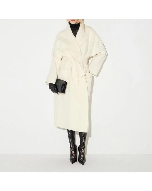 Elisabetta Franchi Natural Belted Coats