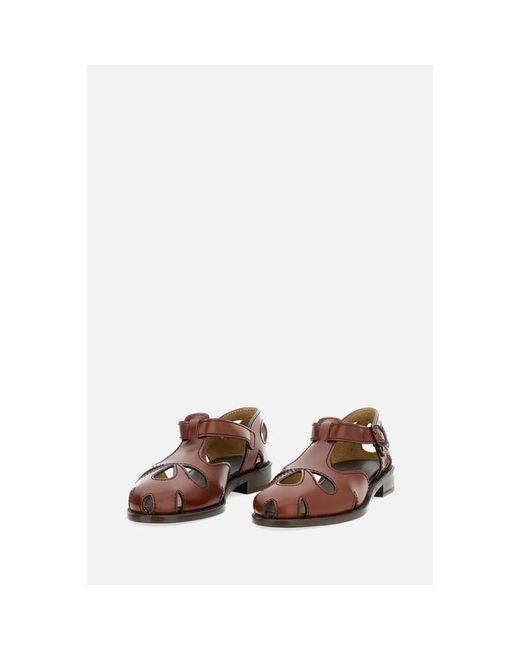 Hereu Brown Flat Sandals