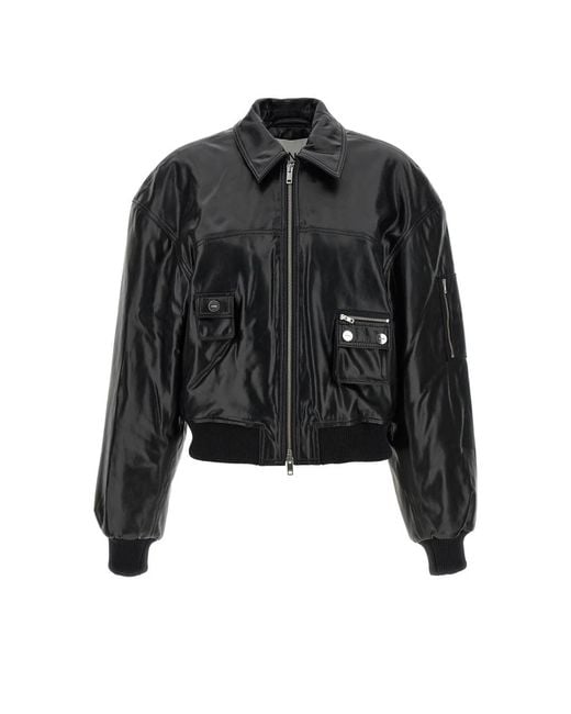 Ganni Black Bomber Jackets