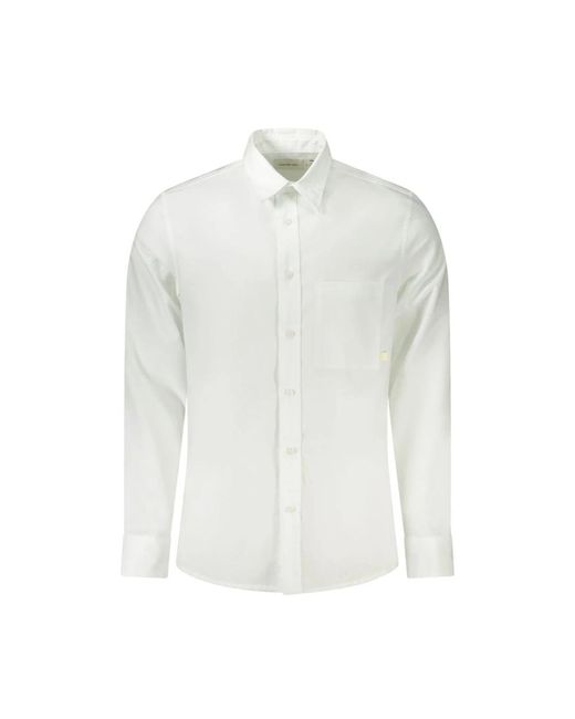 Camicia in cotone bianca di Calvin Klein in White da Uomo