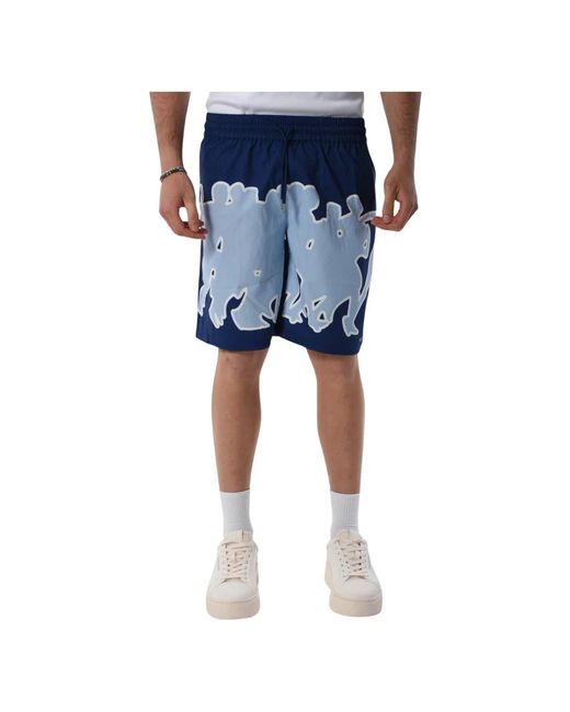Arte' Bedruckte bermuda-shorts mit elastischem bund in Blue für Herren