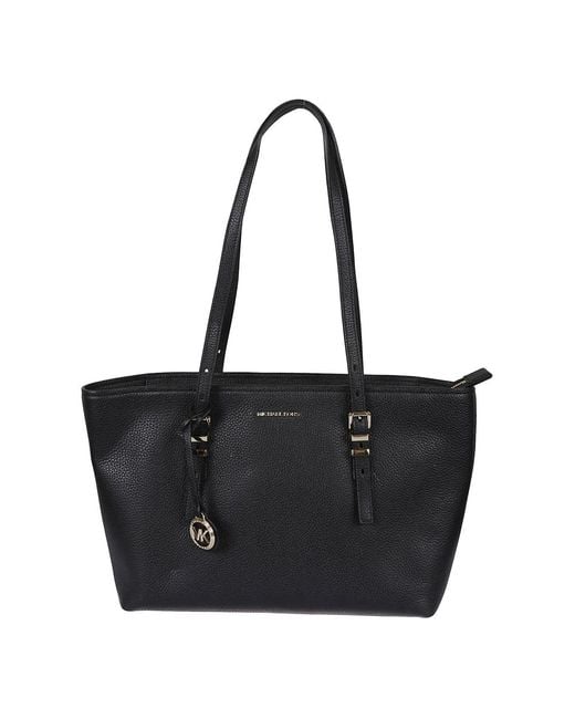 Michael Kors Black Schwarze Gehämmerte Lederhandtasche