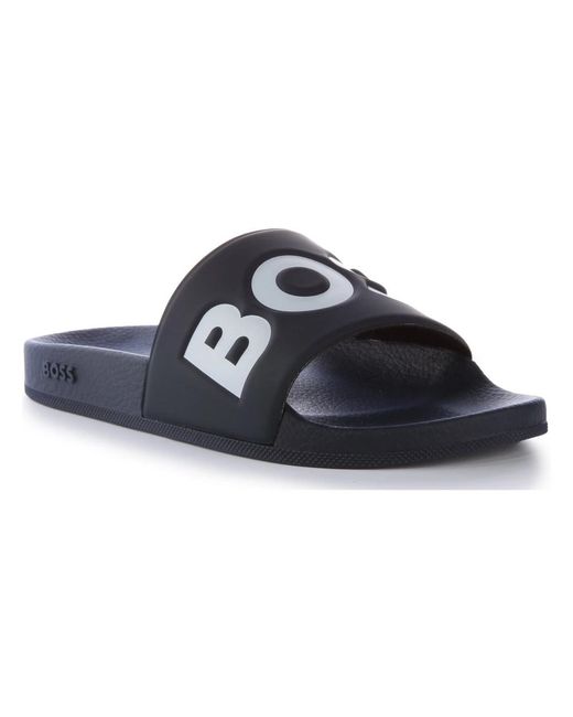 HUGO Blue Sliders for men