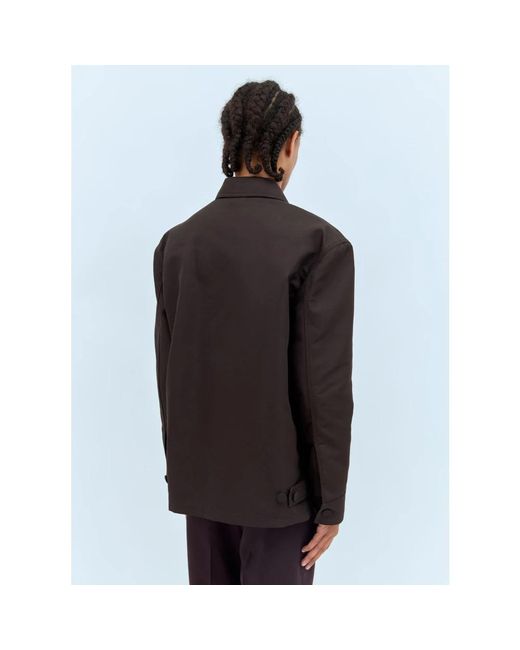 Gucci Jassen ,Bruin ,Katoen Katoenen Jack Met Logoprint in het Black voor heren