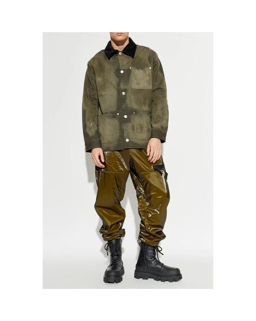 Zadig & Voltaire Jassen ,Groen ,Katoen Vintage-Effect Jas in het Green voor heren