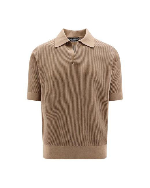 Dolce & Gabbana Brown Polo Shirts for men