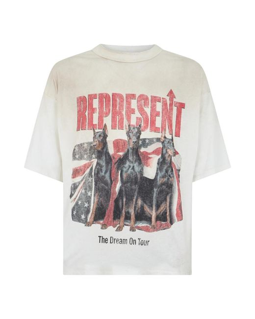 Represent Tops ,Wit ,T-Shirts in het Pink voor heren