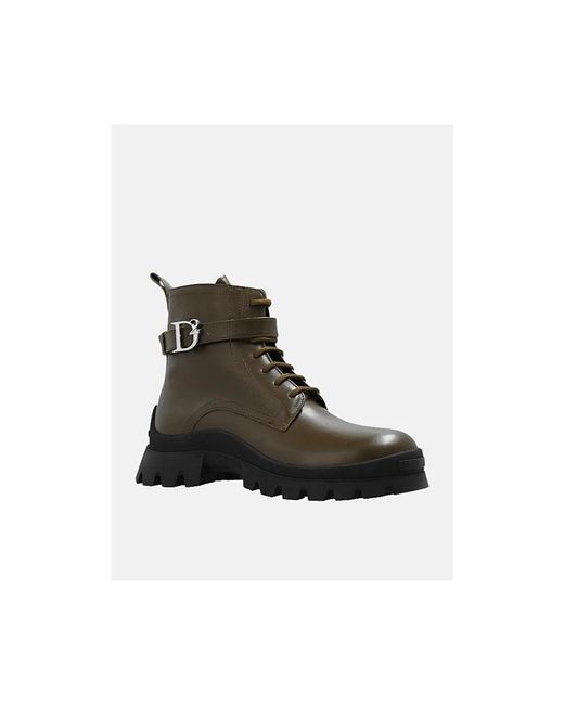 DSquared² Green Lace-Up Boots
