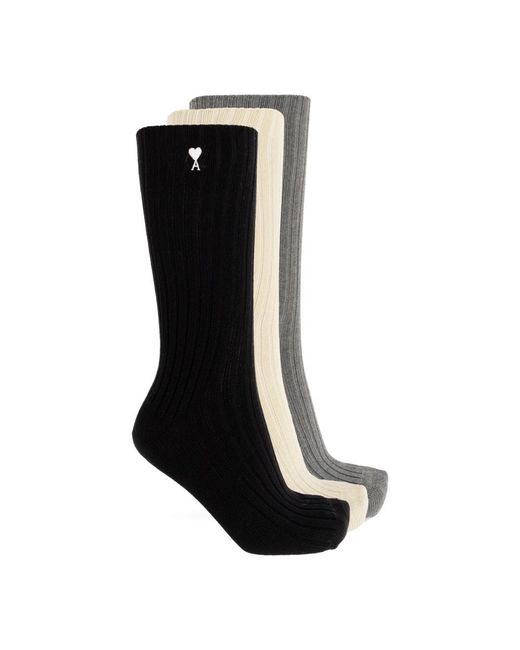 AMI Dries Pack Sokken in het Black