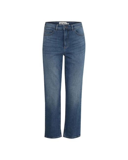 Straight Jeans Ichi de color Blue