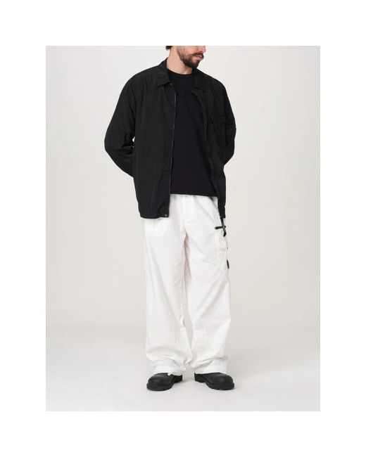 Wide Trousers di C P Company in Black da Uomo