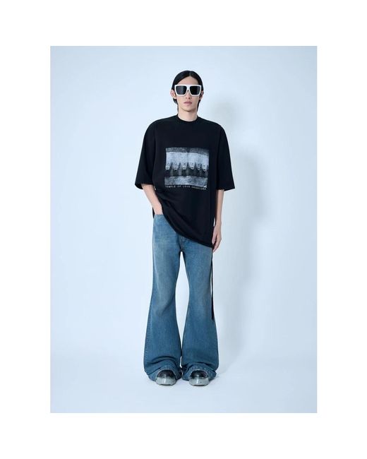 Rick Owens Blue Flared Jeans for men