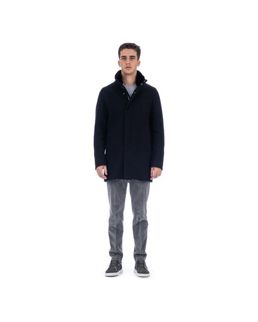 Herno Diagonal Wool Carcoat in het Blue voor heren