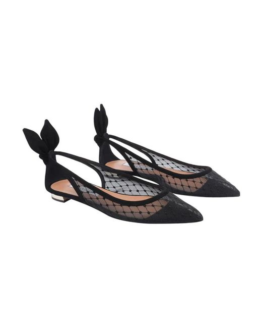 Aquazzura Black Ballerinas