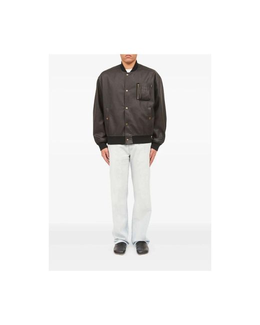 MM6 by Maison Margiela Black Bomber Jackets for men