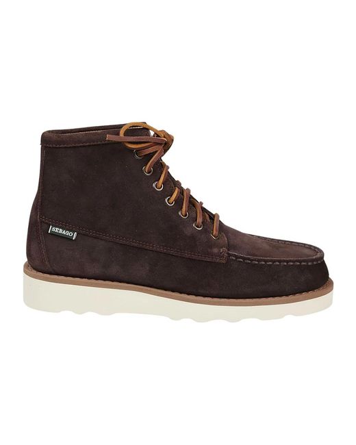 Sebago Brown Lace-Up Boots for men