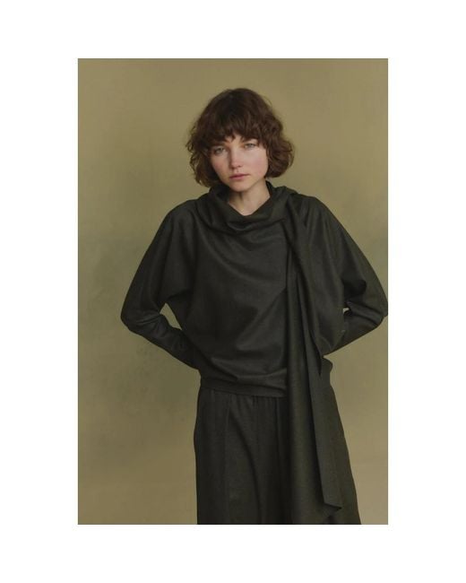 Cortana Black Blouses