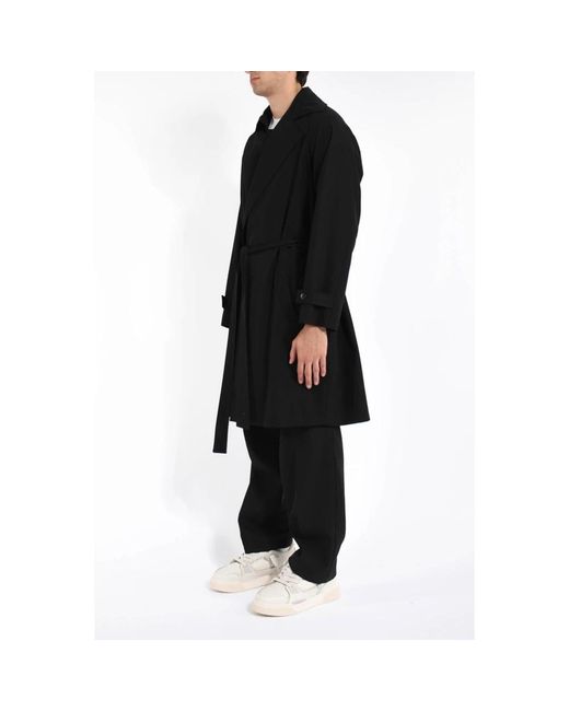 Costumein Belted Coat in het Black voor heren