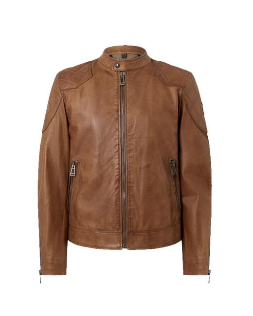 Belstaff Brown Leather Jackets for men