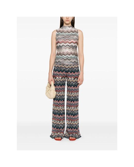 Missoni Multikleur Elastische Taillebroek in het Gray