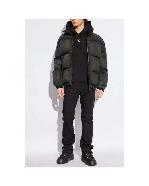 DIESEL Black Hoodies for men