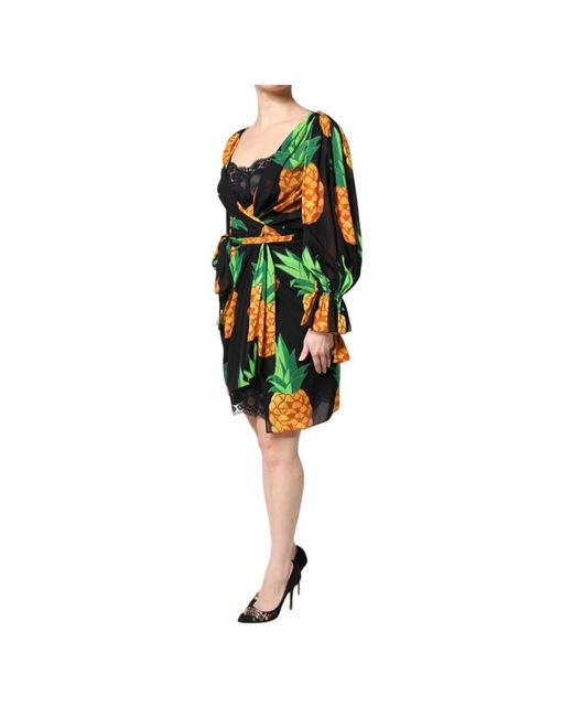 Dolce & Gabbana Green Wrap Dresses