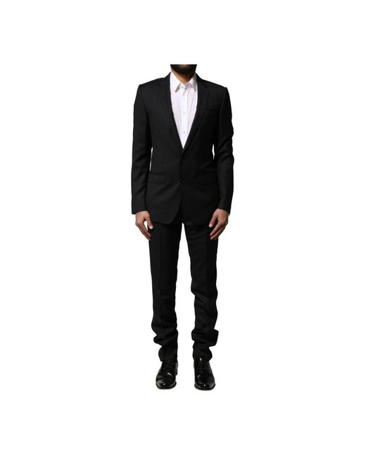 Dolce & Gabbana Black Single Breasted Suits for men