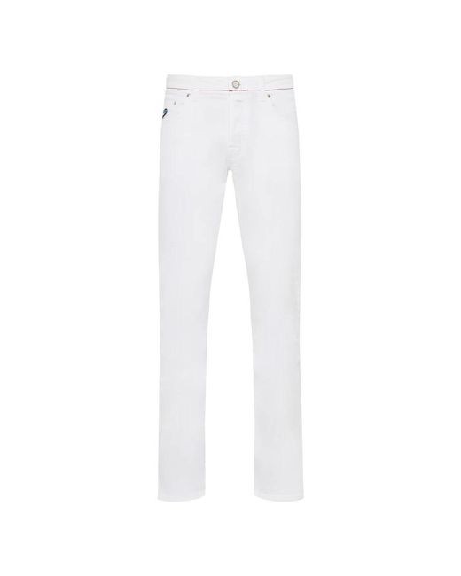 Straight Trousers di Jacob Cohen in White da Uomo