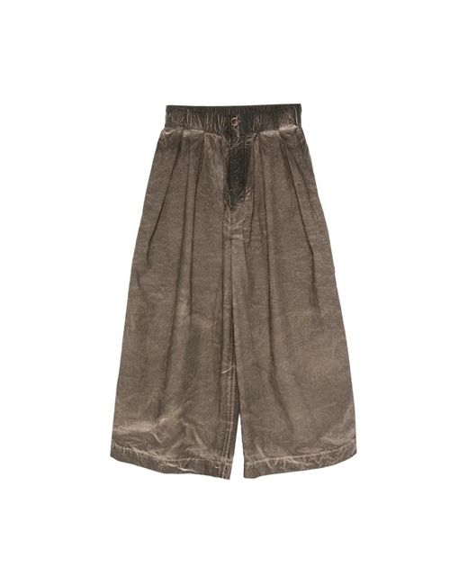 Uma Wang Gray Cropped Trousers