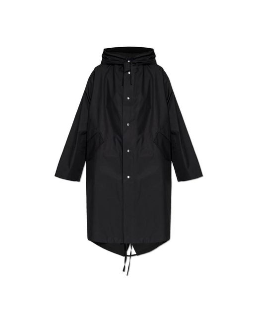 Jil Sander Jassen ,Zwart ,Katoen Katoenen Parka Met Capuchon in het Black