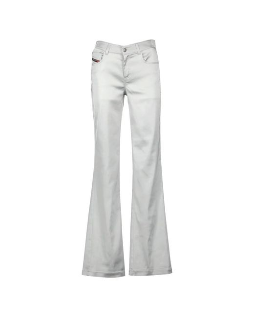 DIESEL Jeans ,Grijs ,Satijn Slim Fit Satijnen Jeans in het Gray