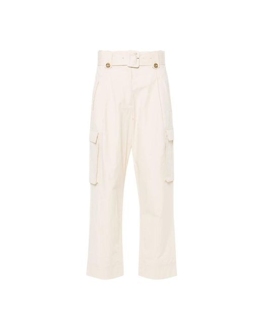 Twin Set Natural Cargo pants in pergament