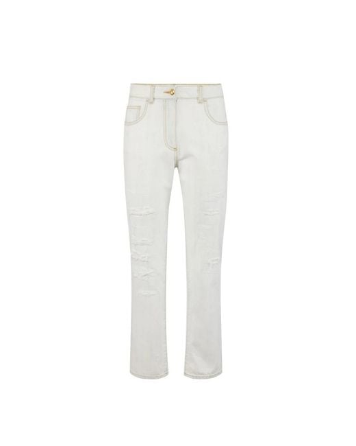 Elisabetta Franchi Gray Straight Fit Jeans