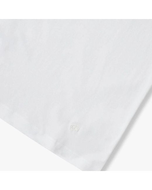 Brooks Brothers Weißes Baumwoll-T-Shirt Mit Rundhalsausschnitt in White für Herren