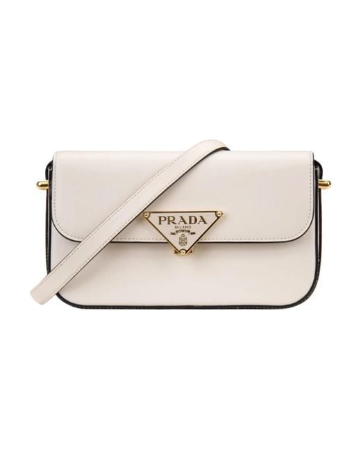 Prada Natural Cross Body Bags