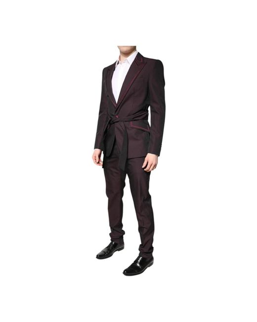 Dolce & Gabbana Black Single Breasted Suits for men