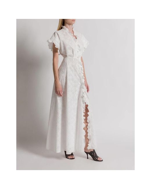 Alberta Ferretti Maxi Jurk in het White