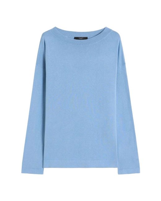 Weekend by Maxmara Blue Round-Neck Knitwear