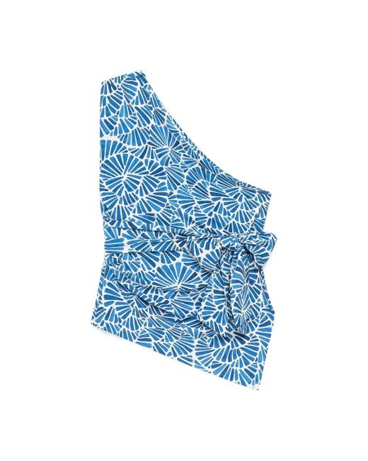 Maliparmi Blue Sleeveless Tops