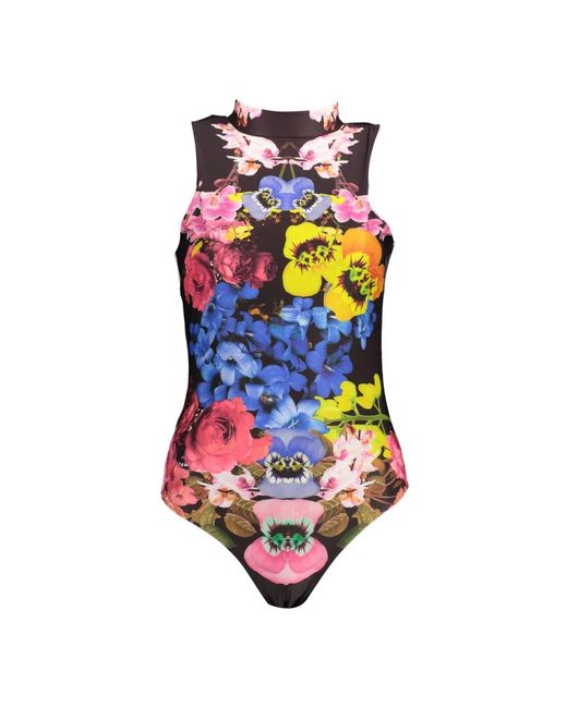 Desigual Tops ,Veelkleurig ,Haltertop Met Open Rug in het Multicolor