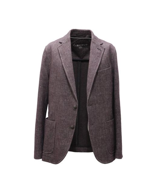 Circolo 1901 Baumwolljacke Mit Fleecefutter in Gray für Herren