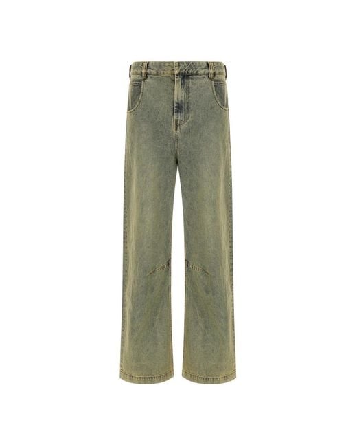 Entire studios Gem Surface Wave Jeans in het Green