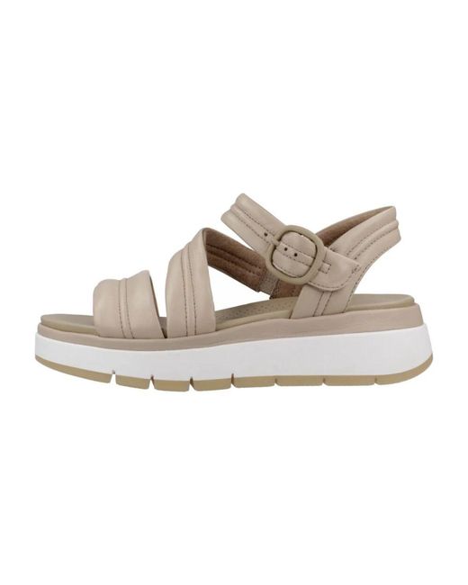 Clarks Metallic Tuscan Strap Flache Sandalen