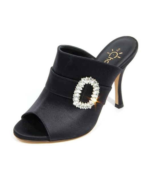 MyChalom Blue Heeled Mules
